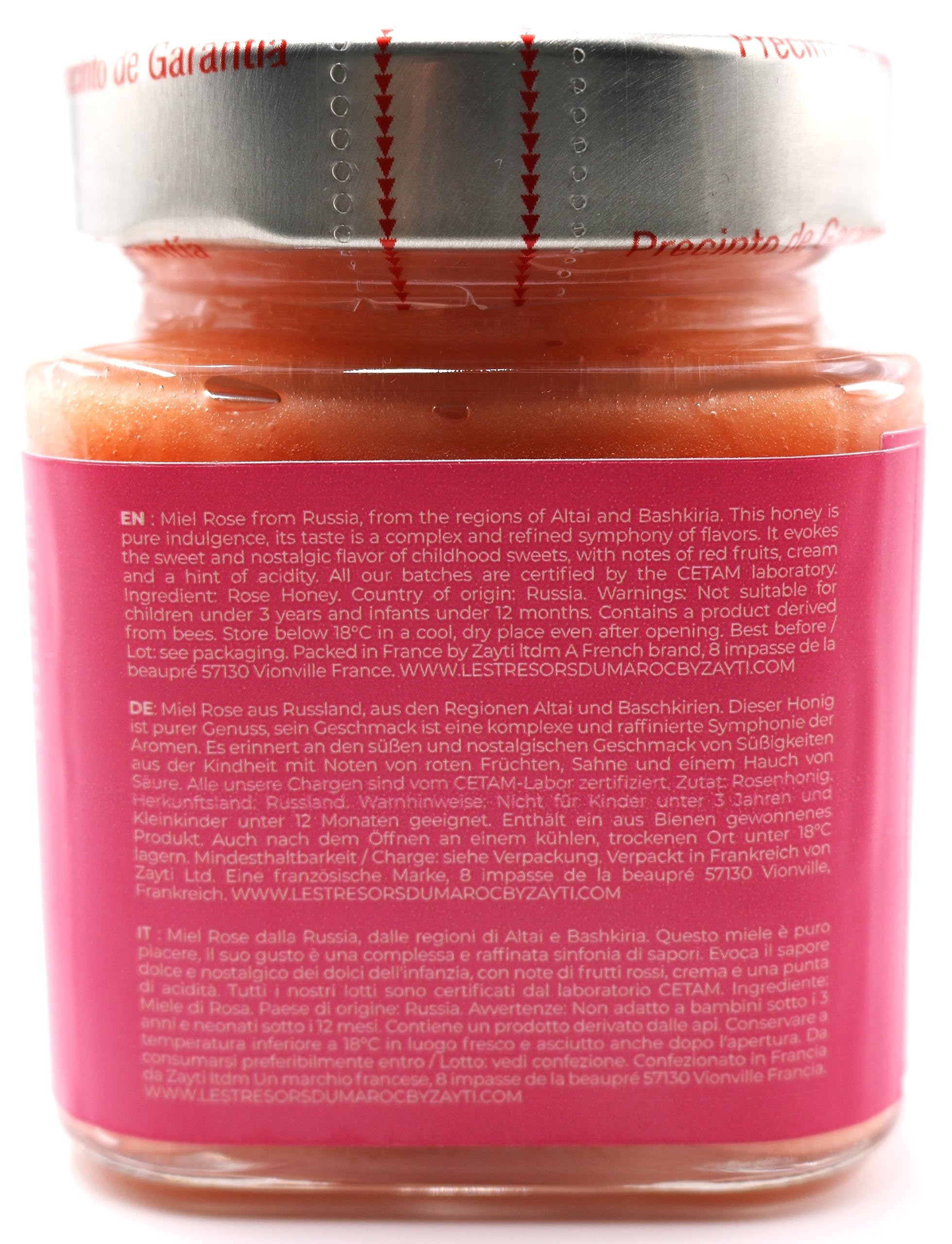 Miel Rosa de Rosal Salvaje de Rusia 300g- 100% Natural, Cosechado en la región de Altai, miel rara y única