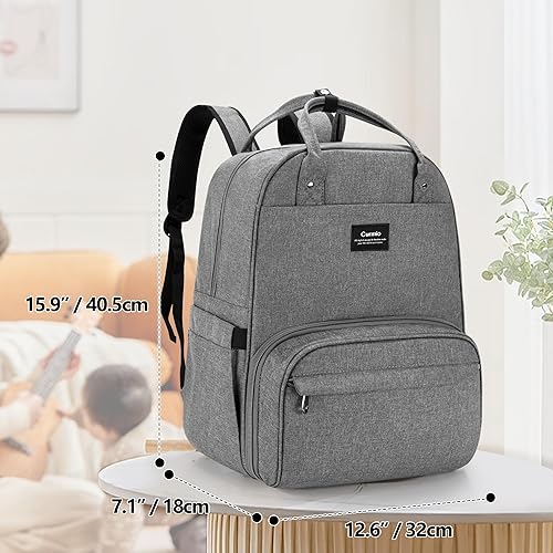 Miniatura 5 de CURMIO Bolsa para extractor de leche compatible con Spectra S1, S2, Medela, mochila para extractor de leche con compartimento para bolsa enfriadora,