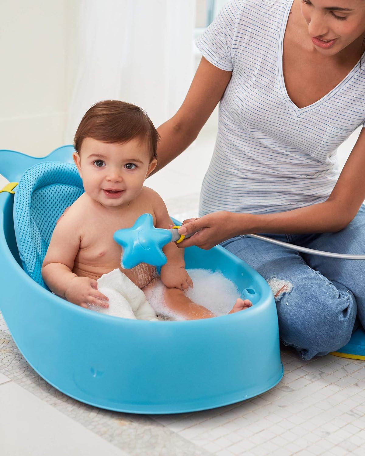 Skip Hop Baby Bath Showerhead, Moby, Blue : Sports & Outdoors