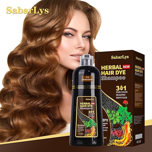 Miniatura 6 de SabarLys Champú instantáneo para teñir el cabello 3 en 1 con ingredientes herbarios, champú de color para el cabello, cobertura del 100 % de las