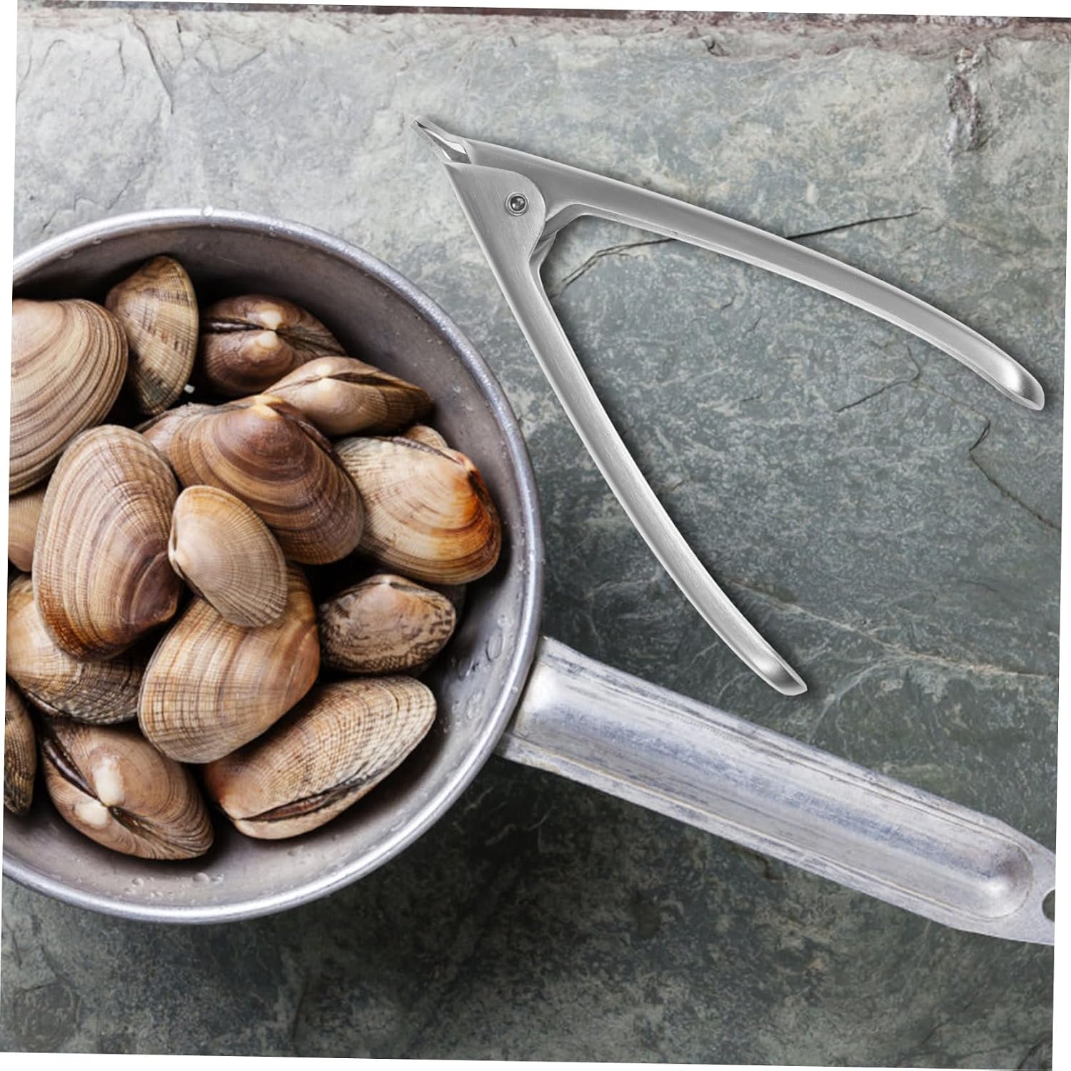 3pcs Stainless Steel Oyster Opener Tool Non- Seafood Clamp for Easy Shellfish Opening Comfortable Grip Design for Oysters for Home Use