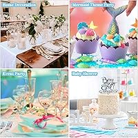 Vista 7 de Juego de 5 caminos de mesa de lentejuelas iridiscentes de 12 x 108 pulgadas, camino de mesa rectangular con purpurina para cumpleaños, bodas