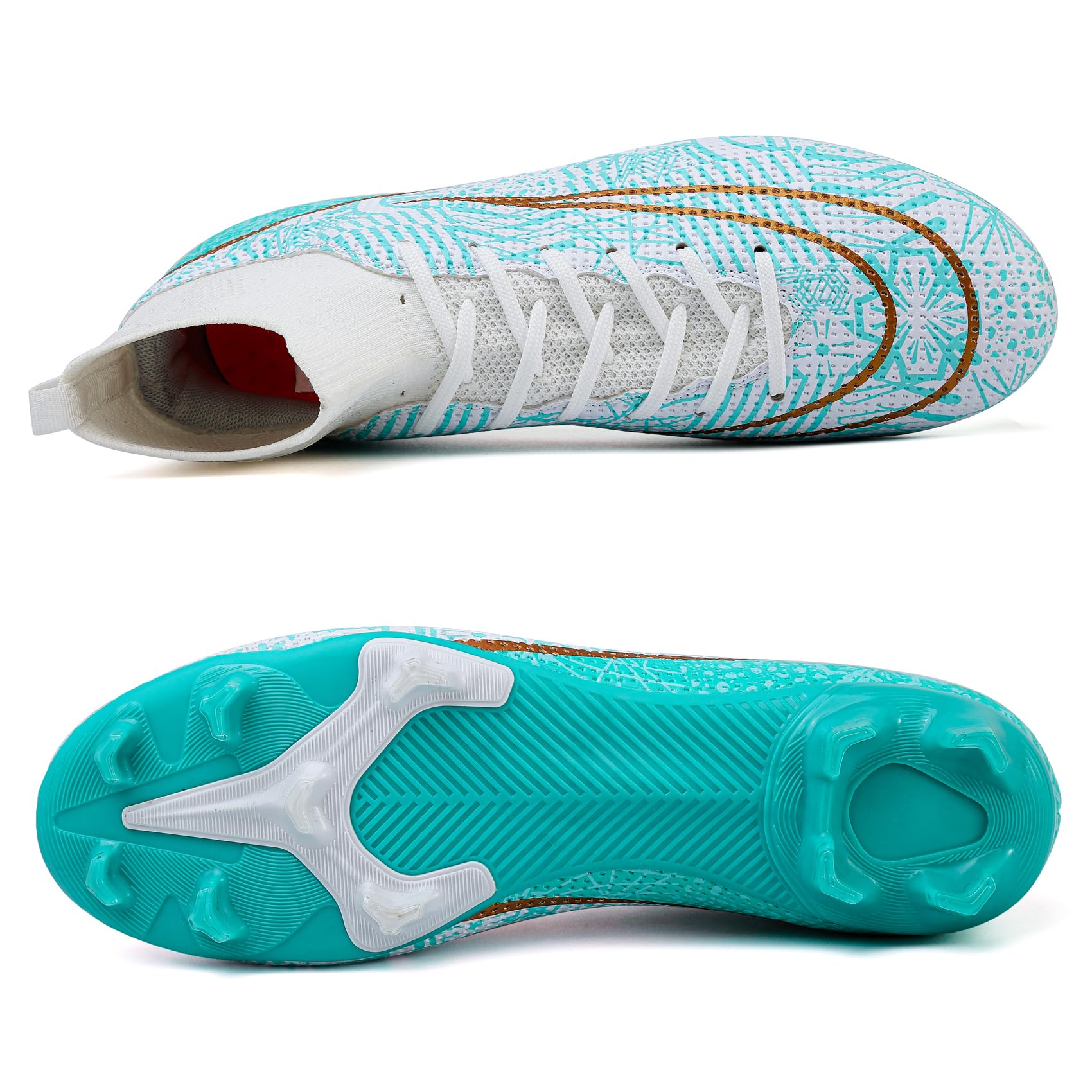 DimaiGlobal Scarpe da Calcio Uomo Sportivo attività Scarpe da Futsal Professionali competizioni Scarpe da Allenamento Teenager Indoor Scarpe da Calcetto Prato Artificiale