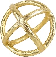 Vista 7 de CLEENTABLE Esfera decorativa para decoración del hogar, bolas decorativas de metal ligero para estantes, cuencos de centro de mesa, estantería