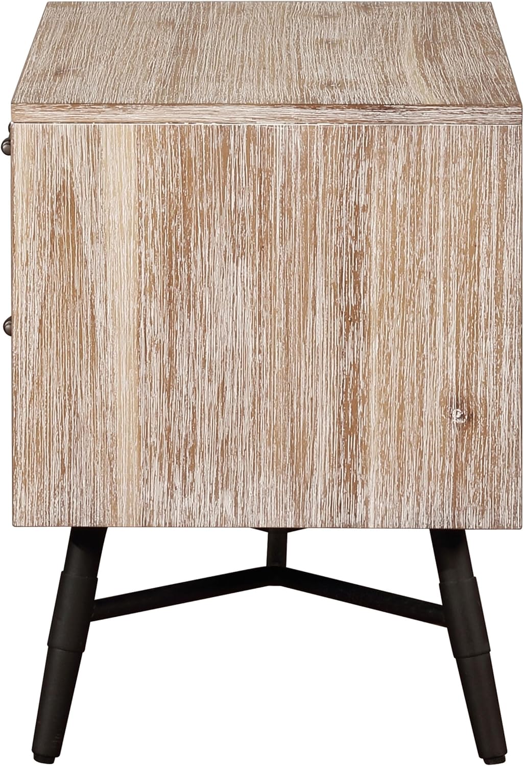 Coaster Home Furnishings Marlow Farmhouse Wood 2-Drawer Bedroom Nightstand Bedside Table Organizer Unit Rough Sawn Multi 215762
