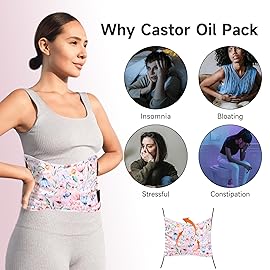 Langsprit Castor Oil Pack Wrap,Organic Cotton Castor Oil Packs for Liver DetoxButterfly L