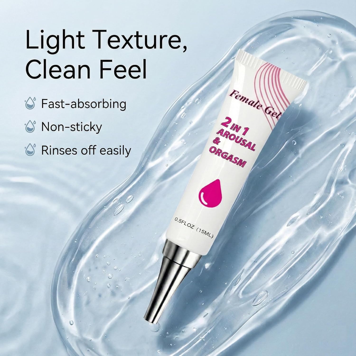 Female Gel 2-in-1 Intimate Wellness Formula, Water-Based Comfort Gel with Botanical Extracts, Enhancement & Support for Women, 0.5 fl oz
