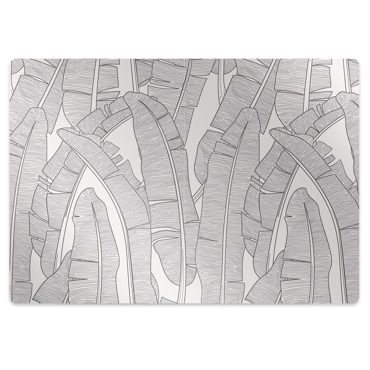 Tappetino per Sedia 100x70 cm Rettangolare Resistente ai Danni PVC Vinile per Ufficio a Casa Facile da Pulire Impermeabile Antiscivolo Protezione di Pavimenti - foglie di banano