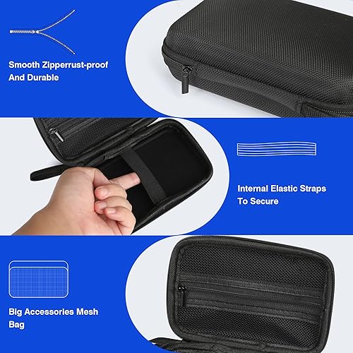 Miniatura 4 de Wiilkac Carrying Case Compatible with CapcomTaito Super Pocket Consoles, EVA Protective Travel Retro Mini Game Player Bag with Wrist Strap, Extra