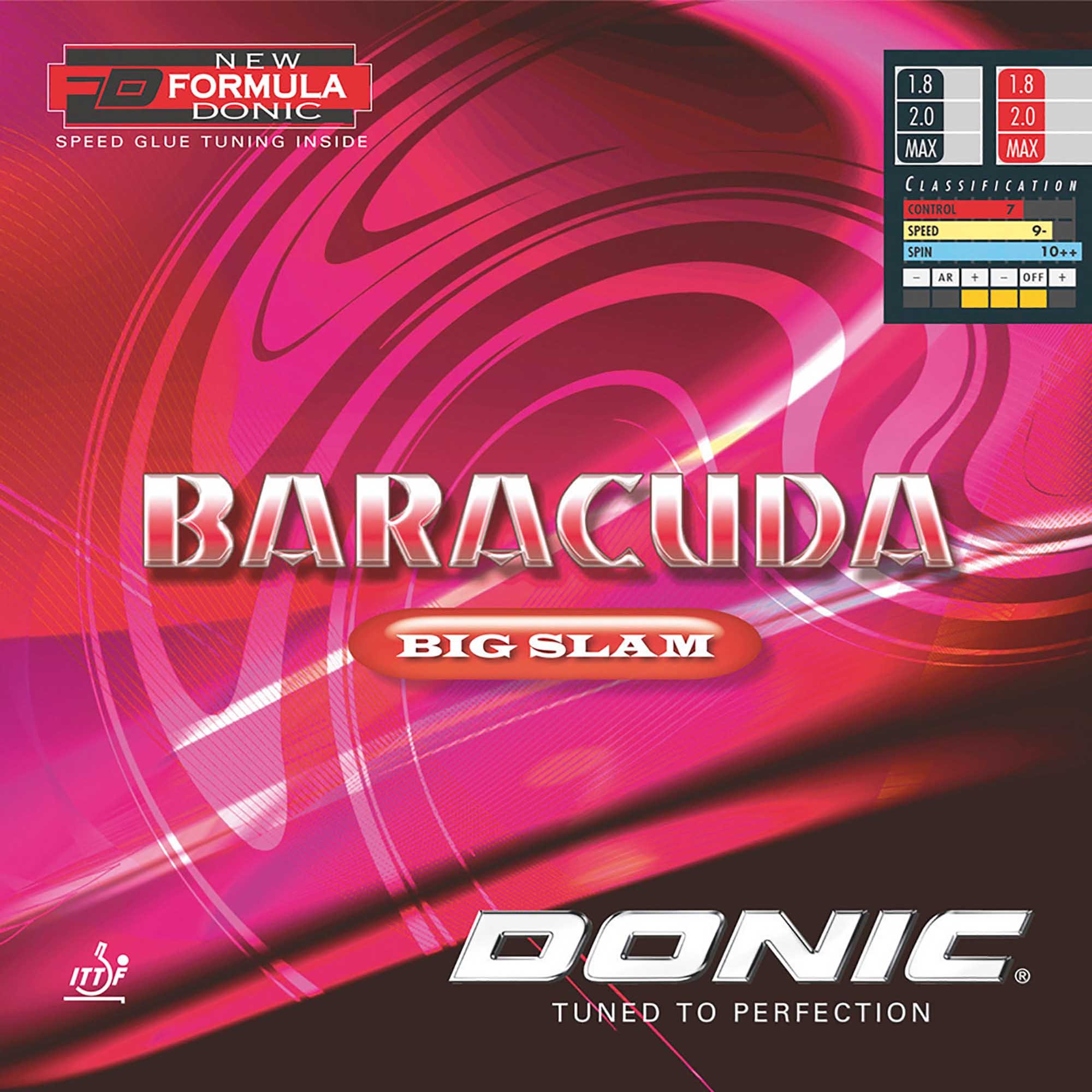 DONIC Okładzina Baracuda Bigslam, czerwona, 2,0 mm