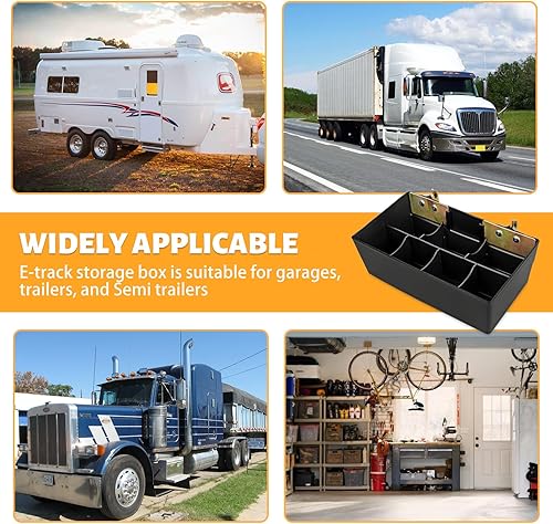 Miniatura 4 de E-Track - Cesta de almacenamiento, paquete de 2 cajas resistentes con clasificación de cajas electrónicas desmontables para organizador de