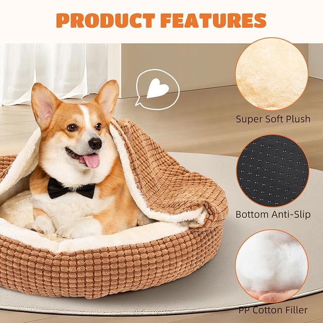 Foto 4 de 8 de Nobleza Cama para Gatos con Manta, Cama Perros Pequeños