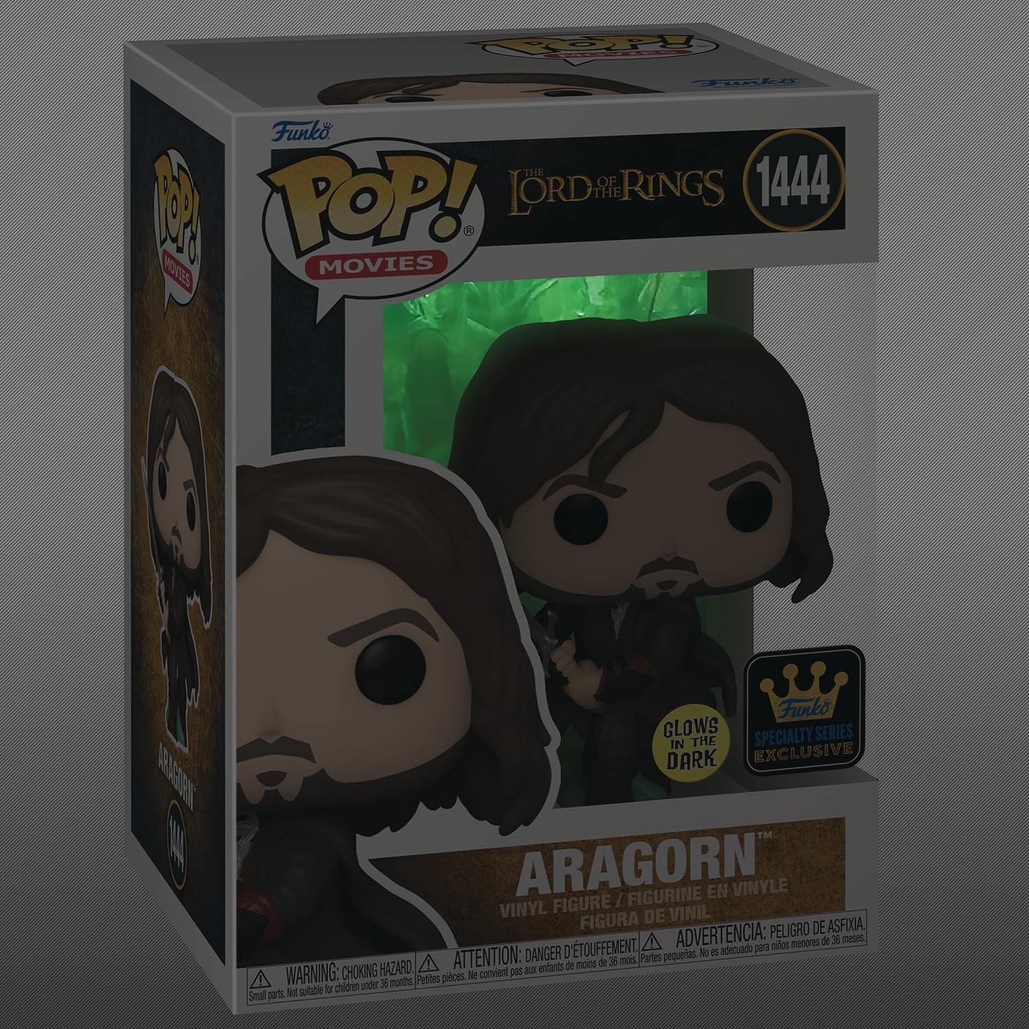 Funko POP! Lord Of The Rings – Aragorn (Army Of The Dead) Glow-in-the-Dark, 9,5 Cm, Inkl. Sammlerbox
