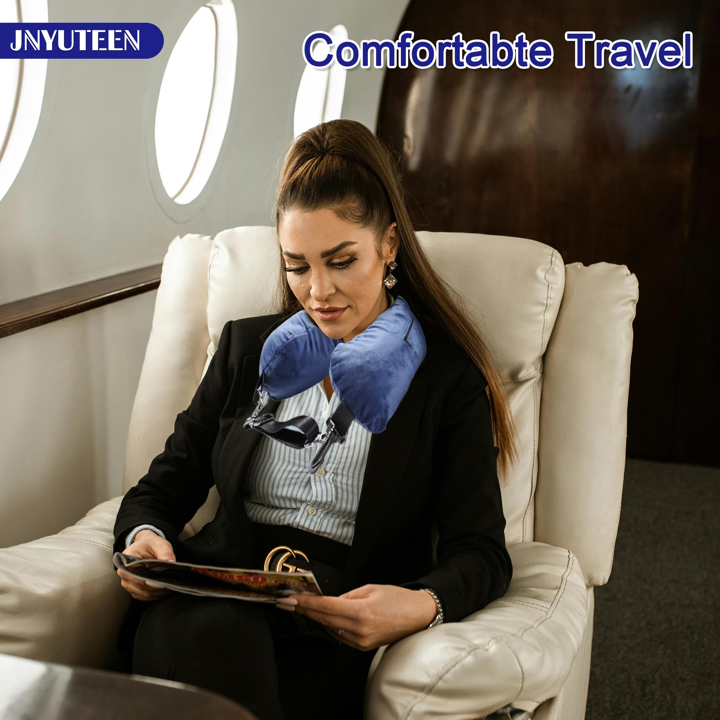 Coussin Voyage Avion Coussin De Voyage Chumix - Mousse Mémoire De Forme, Réglable, Avec Masque Et Boîtier - Pour Avion, Train, Voiture Oreiller Avion Réglable Mousse Mémoire