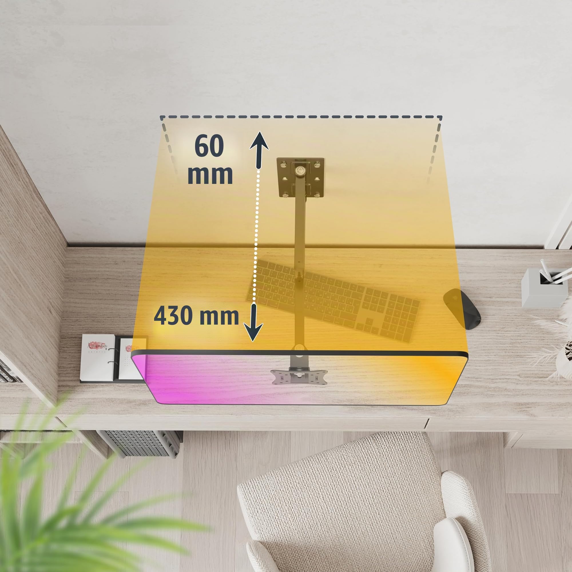 RICOO S2911 Supporto monitor da parete Staffa schermo 13-34 pollici per 13 34 pollici girevole inclinabile fino a 20 kg max VESA 100x100