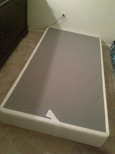 Miniatura 2 de Base tradicional de madera de perfil bajo para colchón, tamaño individual, baige