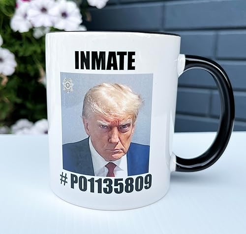 Donald Trump Mugshot Inmate P01135809 Arrest Arrested Funny Novelty Taza de café de 11 oz