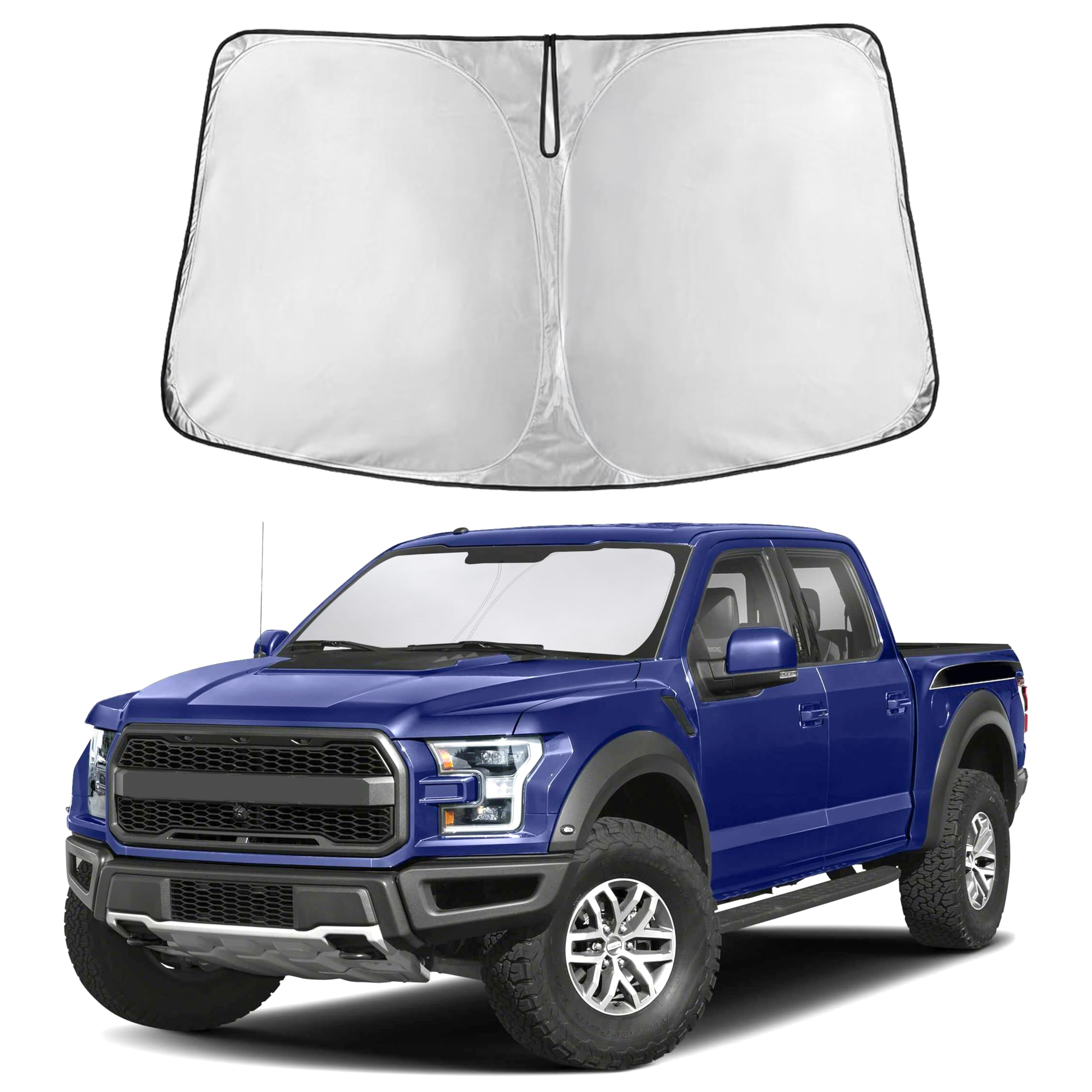EcoNour Windshield Sun Shade Compatible for Ford F-150 2021-2024 2025 2026