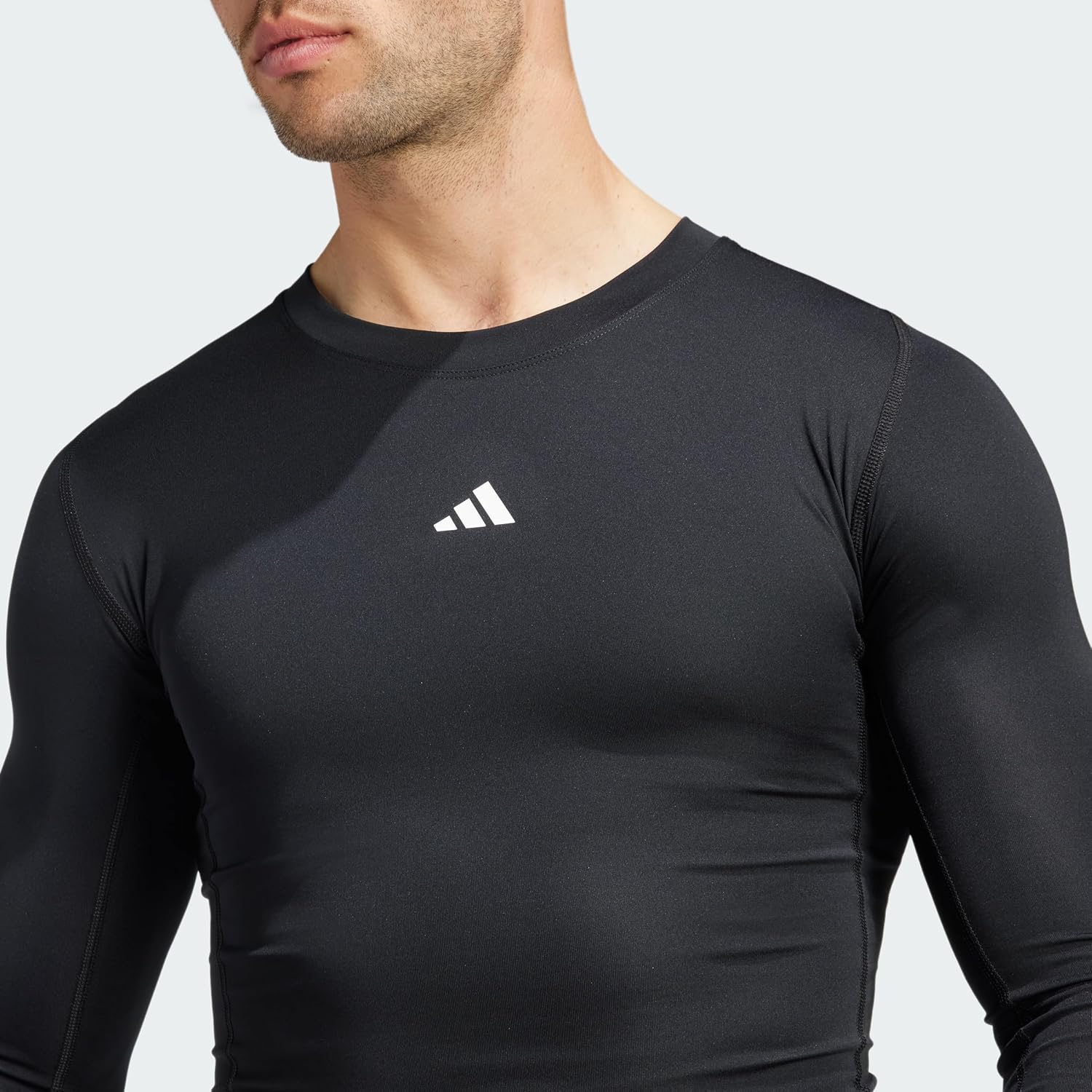 Adidas Mens Techfit Compression Long Sleeve Training T-Shirt - Image 3