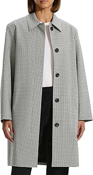 美品 セオリー CHINTZED TWIL CLEAN CAR COAT Amazon.com: Theory Women's Car Coat, Black Multi : Clothing
