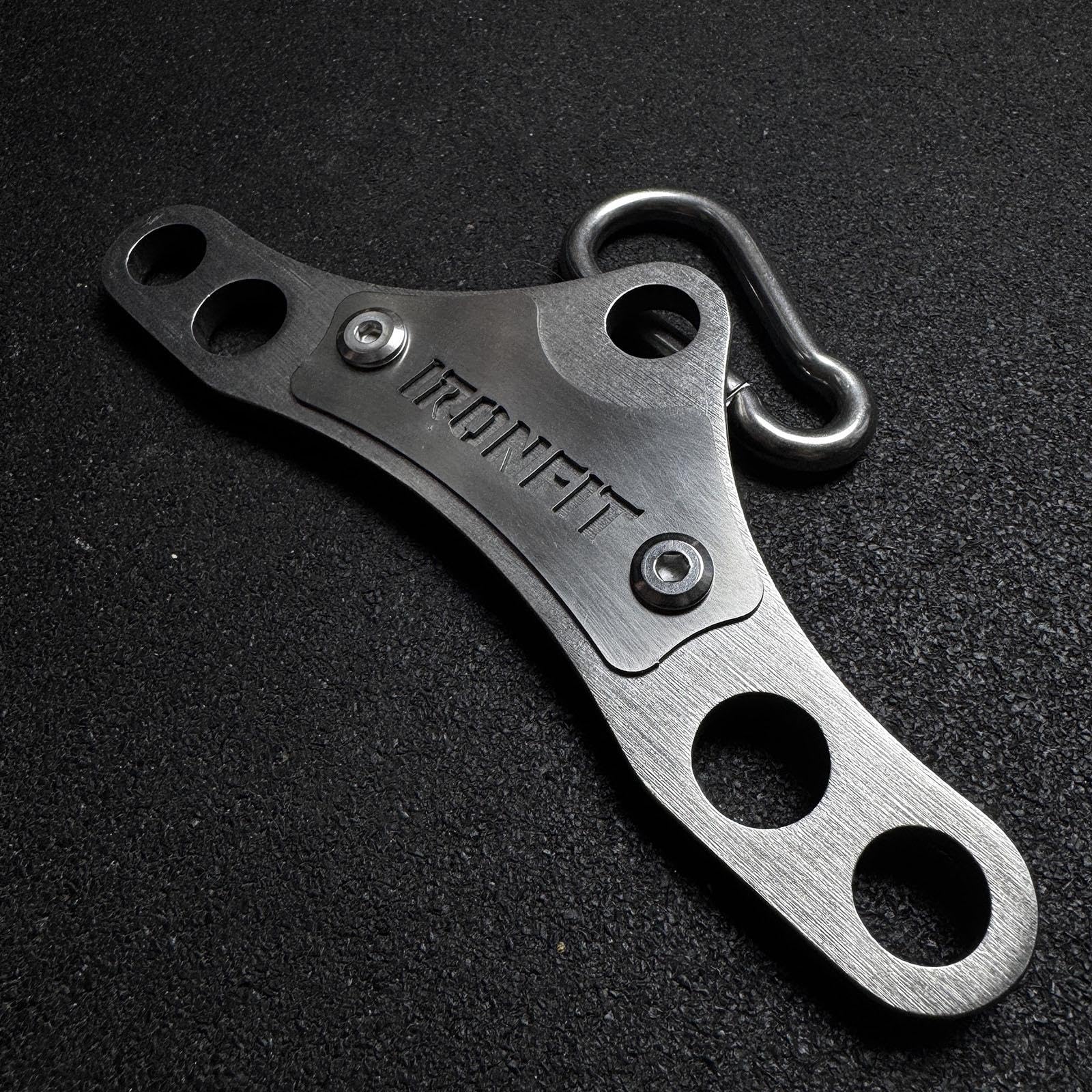 Gralara Piastra Adattatriceda da Singola Puleggia in Acciaio Inossidabile 304 da 8 Mm, Adattatore Semplice per Puleggia da Fitness di Un Design a Doppia Uscita per Pulldown LAT, Tricipiti, Bicipiti