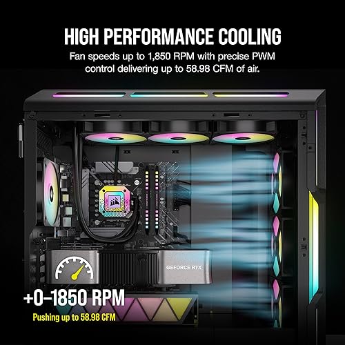 Miniatura 5 de CORSAIR iCUE AR120 RGB Digital 4.724 in ARGB-Compatible Ventilador Individual - Negro