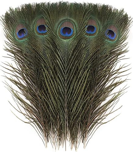Larryhot Plumas de pavo real artesanal a granel – 40 plumas de 18 a 20 pulgadas para manualidades, bodas, hogar y decoraciones de fiesta