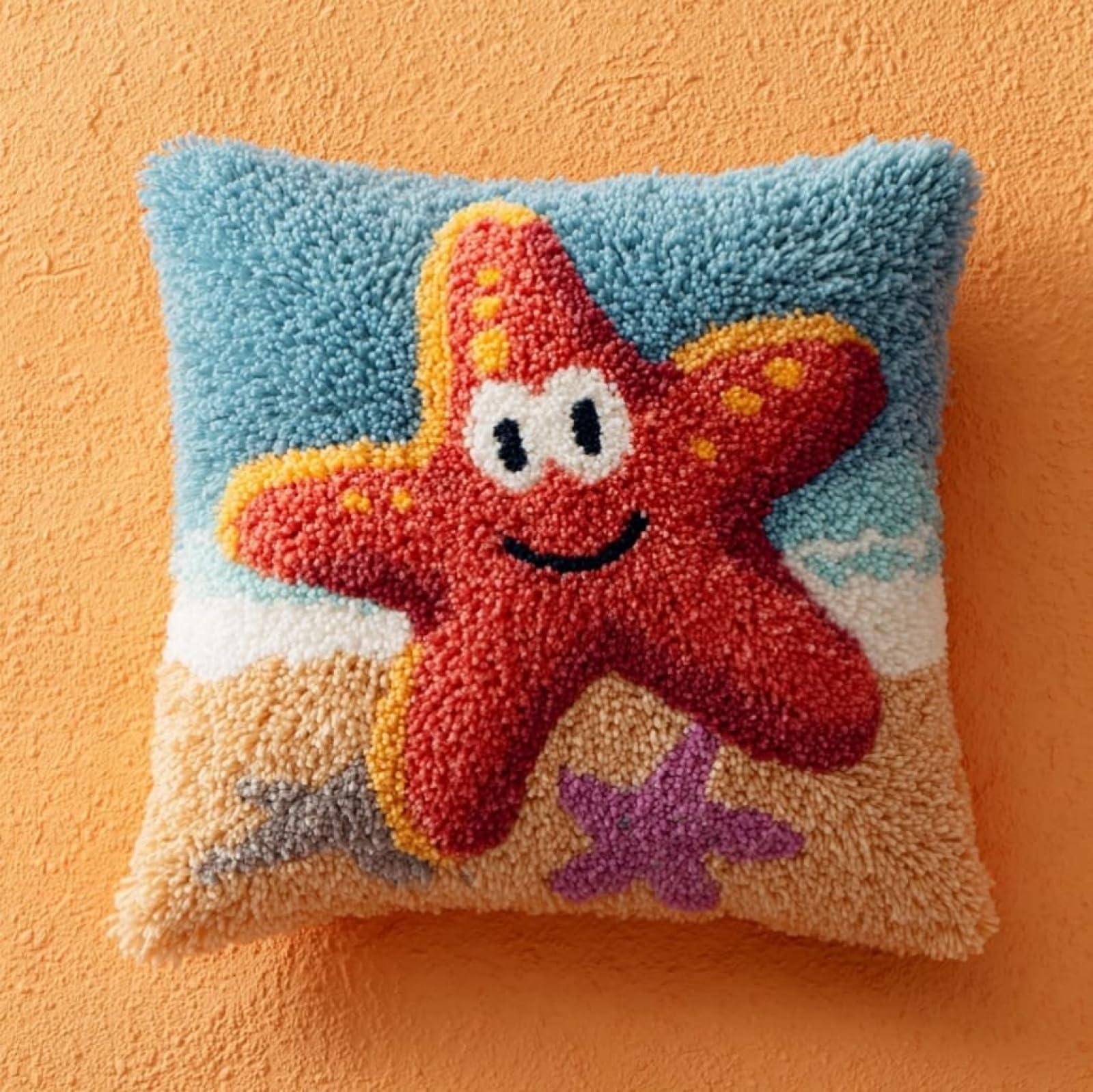 Wallustrioaw Cute Starfish Latch Hook Kit 17X17in,