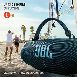 JBL Charge 6 - Portable Waterproof & Drop-Proof Bluetooth Speaker, Bold Pro Sound with AI Sound Boost, 28Hrs of Playtime, Built-in powerbank & Comes with a Sturdy/Removable Carrying Strap (Squad)