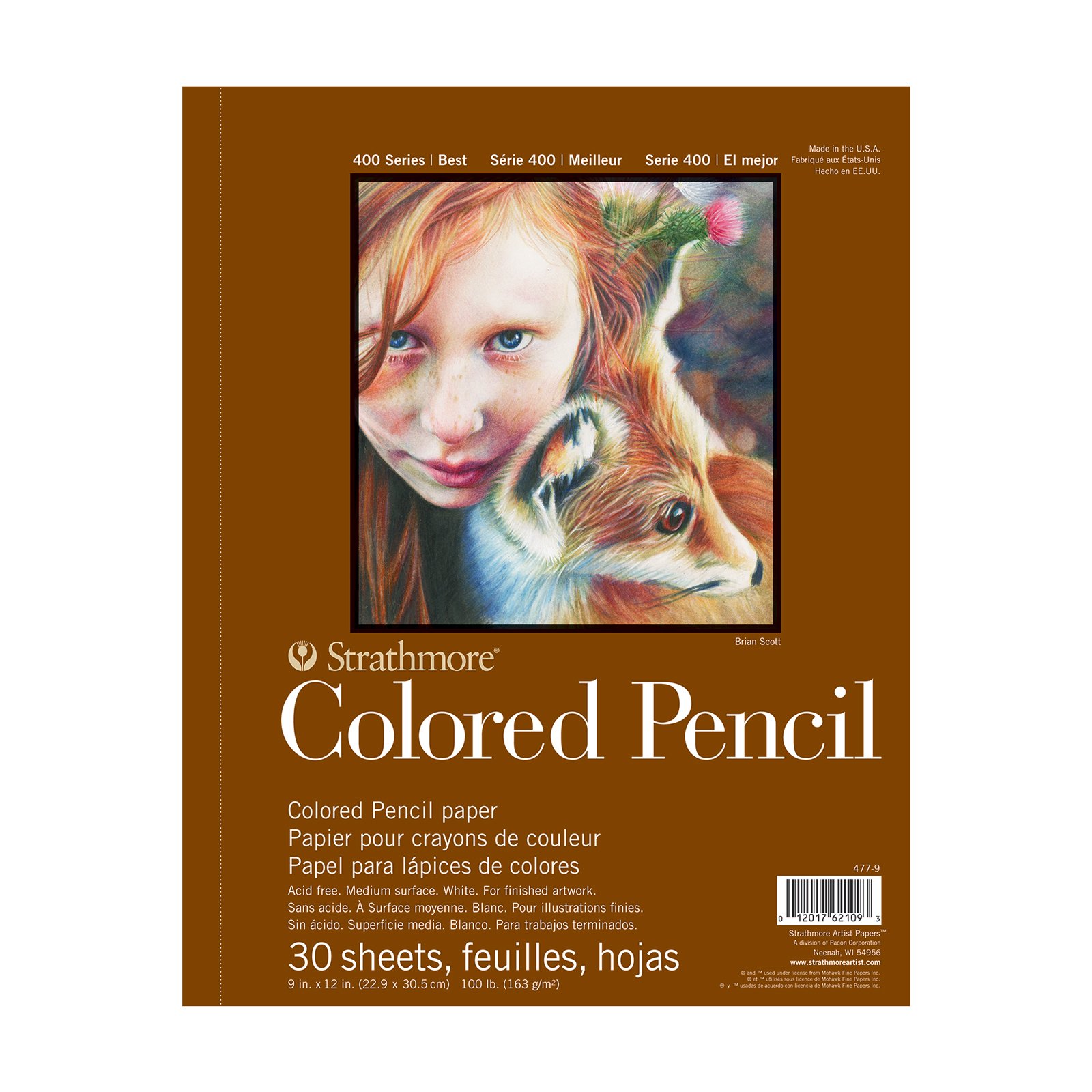 Strathmore 400 Series Colored Pencil Spiral Paper Pad 9""x12"" - 30 Sheets
