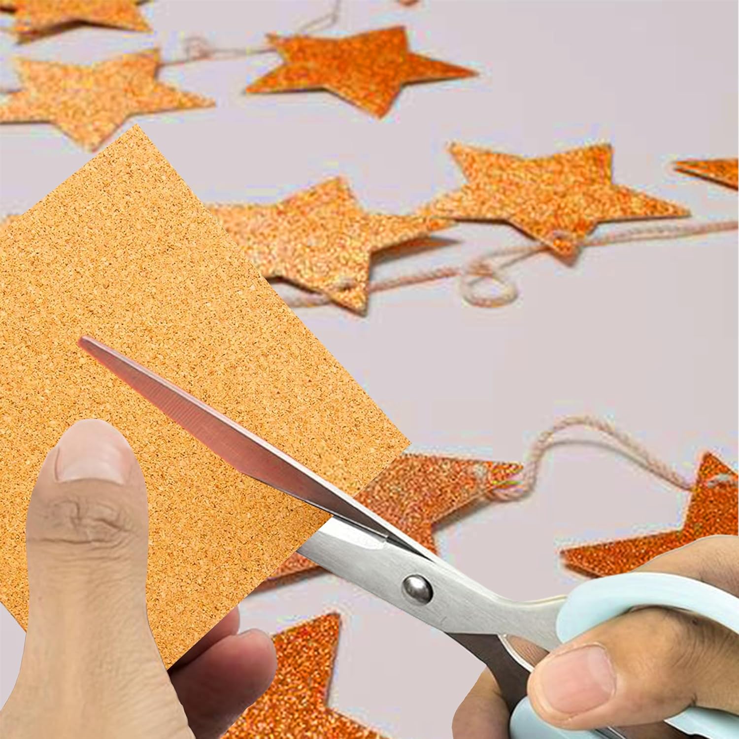 60 PCS Square Self-Adhesive Cork Backing Sheets Cork Coasters DIY Crafts-Paper Cutting-Drawing Board-Bottom Protection for Stone Coaster and Wooden Coaster Glass Ceramic Cup 3.75" x 3.75" - Image 3