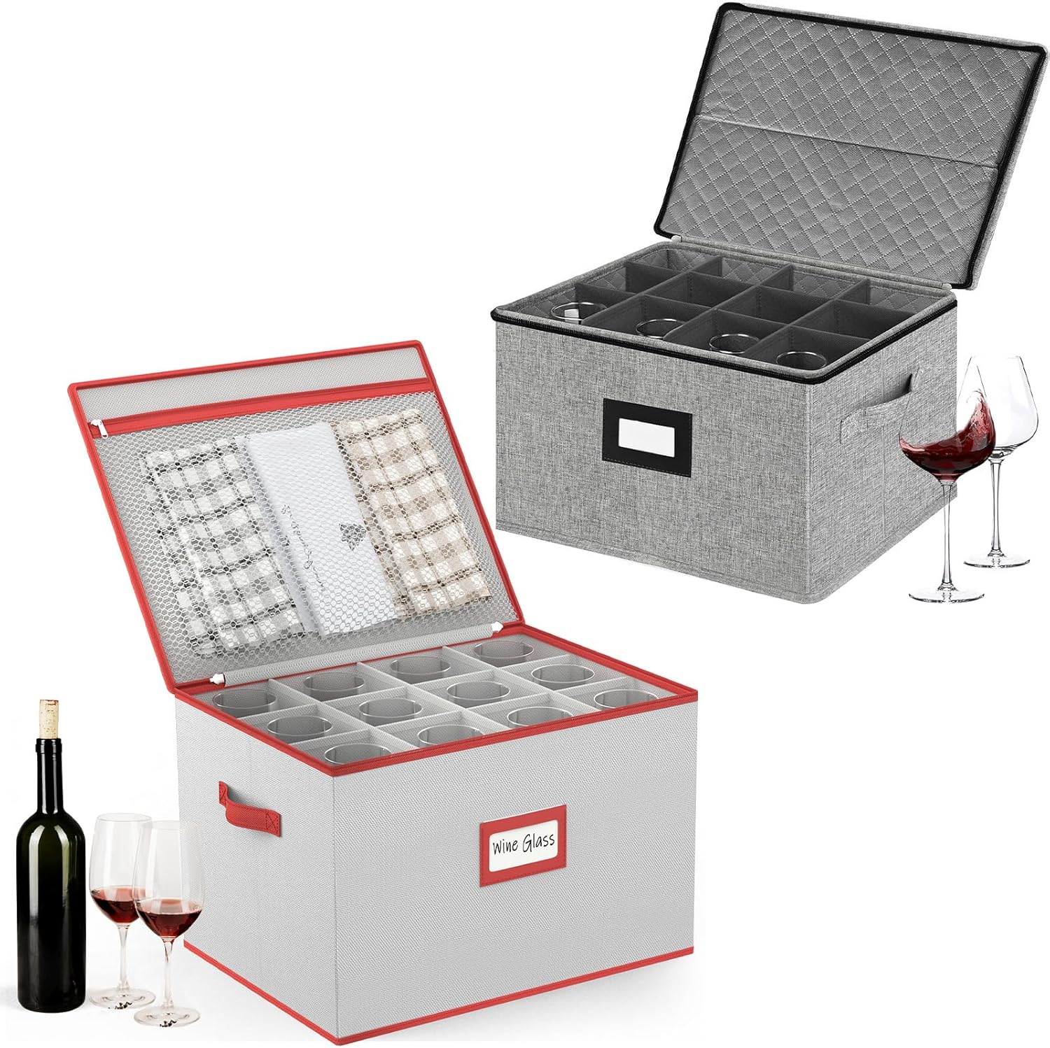 homyfort Wine Glass Storage Box