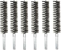 Vista 5 de Juego de 6 cepillos de limpieza de tuberías de acero inoxidable, cepillo de tubería de acero inoxidable para piezas de automóvil, botellas, tubos