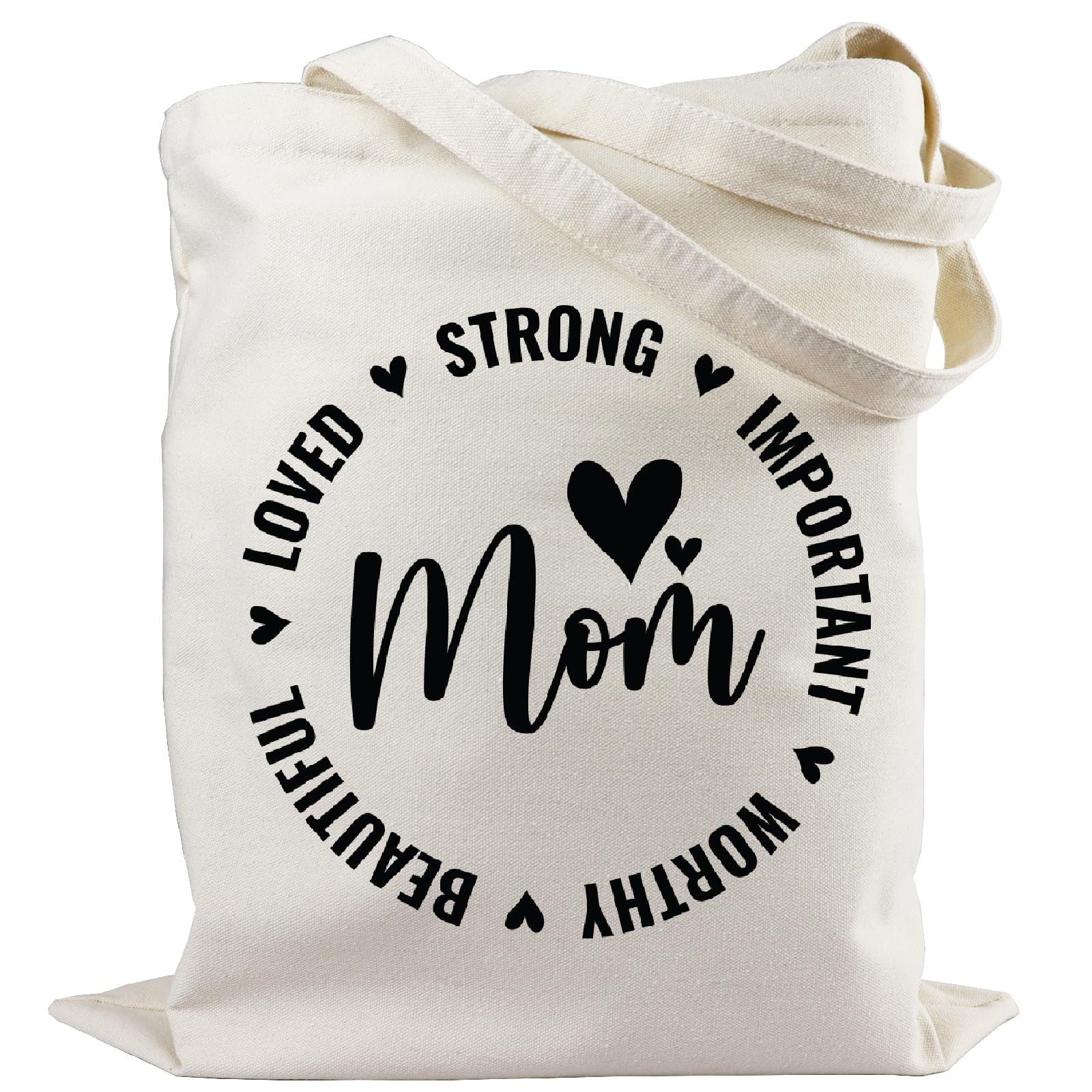 Xuzoueisp Aesthetic Canvas Tote Bag with Inner Pocket, Cute Reusable Tote Bags for Grocery Shopping, Gifts for Women Friends