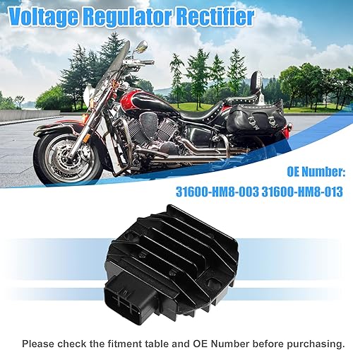 Miniatura 2 de X AUTOHAUX 5GT-81960-00-00 5BN-81960-00-00 Rectificador de Regulador de Voltaje de Motocicleta Reemplazo para Yamaha BIG BEAR 400 2WD 4WD 2002-2012