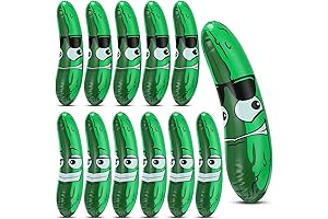 Inflatable Pickle Costume for Adults and Kids, 20 Inch Funny Green Inflatable Pickle Pool Float