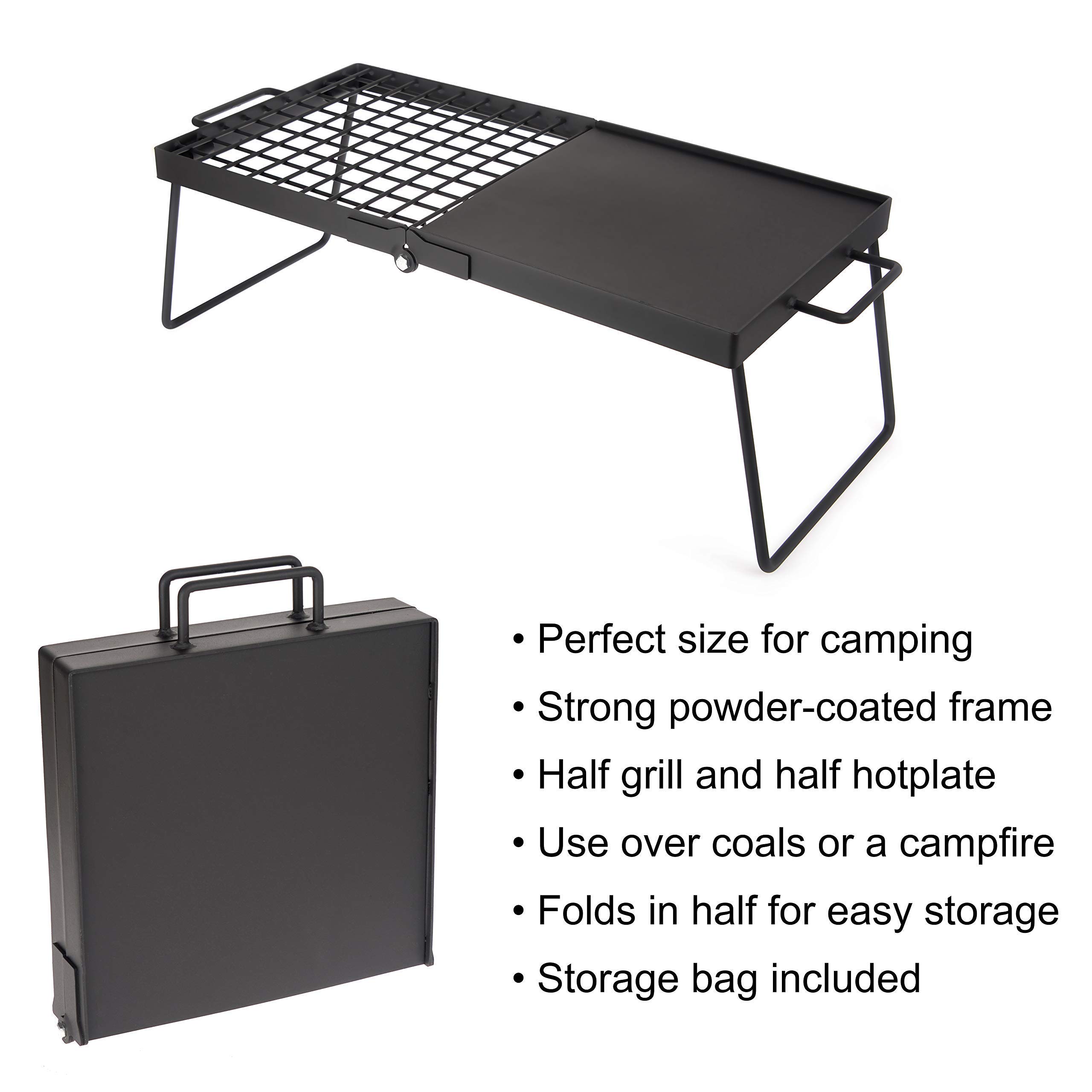 Adventure Seeka Heavy Duty 24" Folding Campfire Grill , Camp Fire Grill