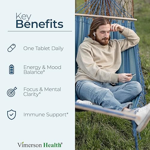 Miniatura 2 de Complejo de vitamina B con vitamina B12, niacina, vitamina B2, vitamina B6, ácido fólico 400mcg. Vitaminas del complejo B para mujeres y hombres.