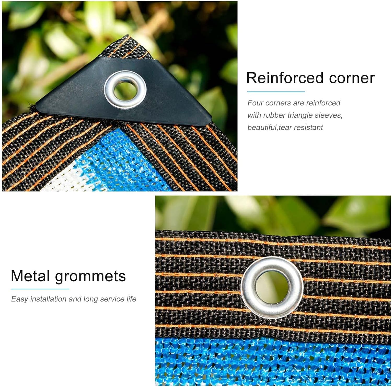 Greenhouse Shading Net,Sunblock Shade Cloth Net,Awning,90% Blue and White Striped Shade Mesh Tarp,Shade Sail,Shade Netting for Outdoor Garden Pergola Patio Balcony Plant,BlueWhite-3x3m(9.8*9.8ft)