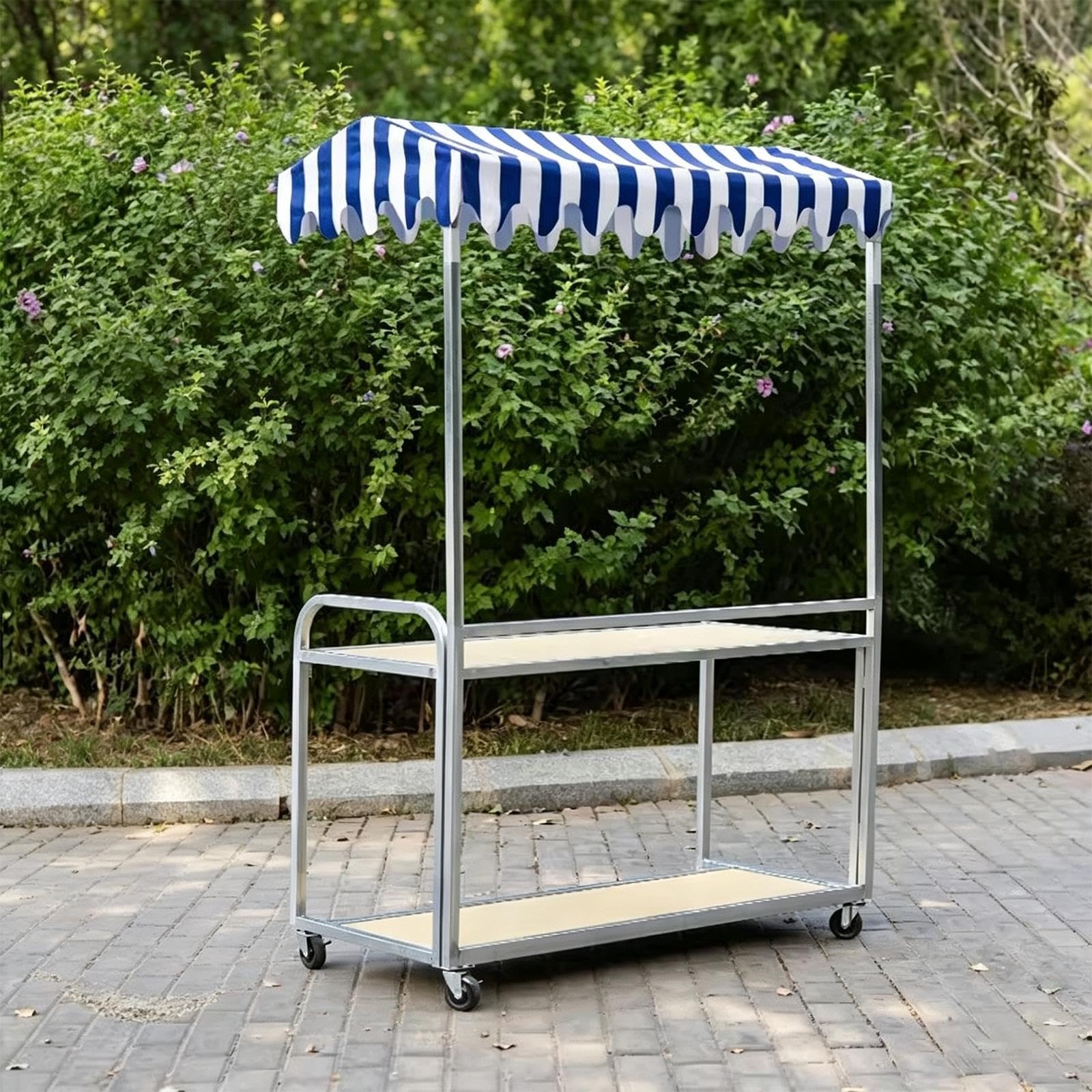 Carrito móvil de Metal para vendedores con Estructura Resistente