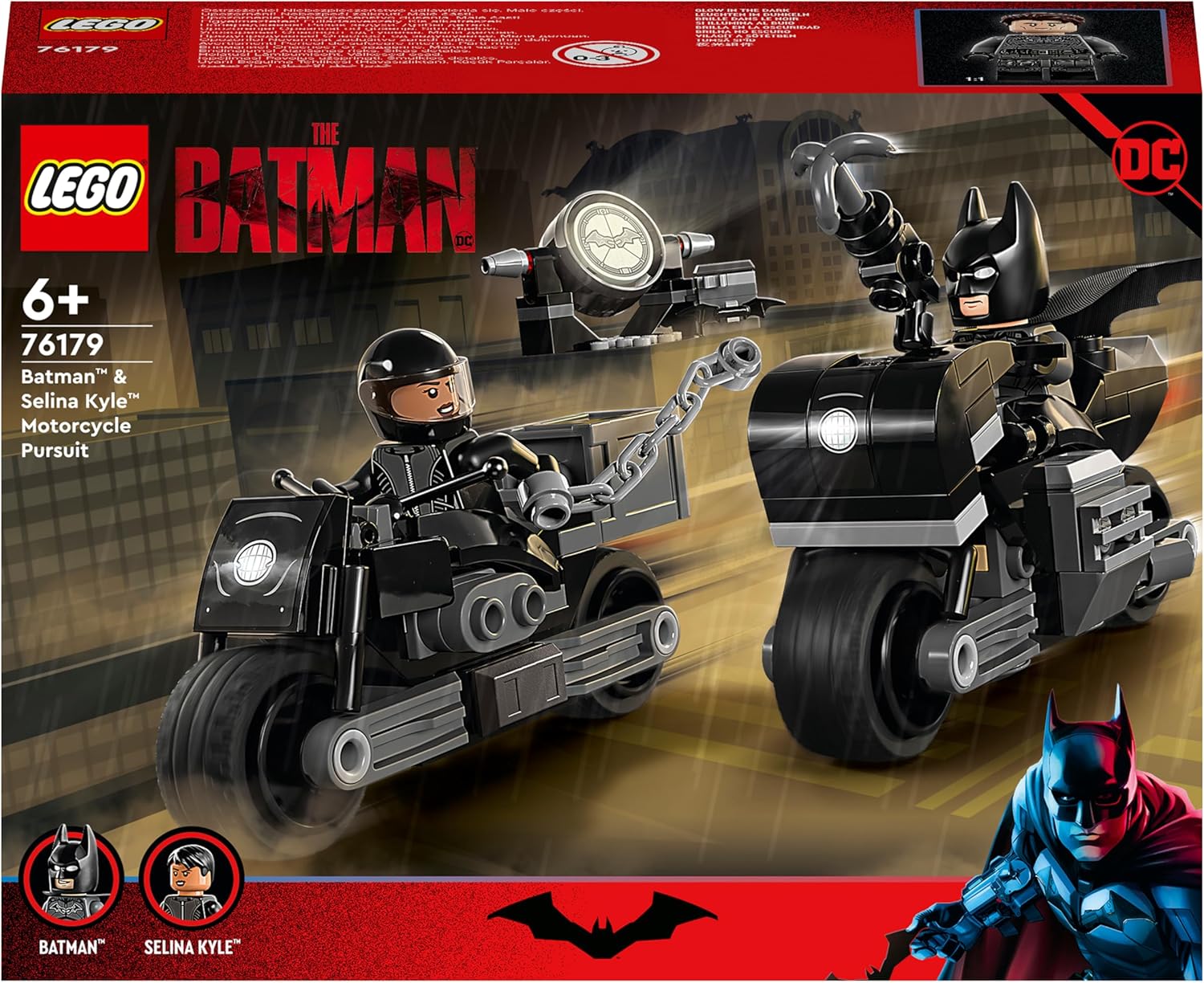 Lego DC Batman: Batman & Selina Kyle Motorcycle Pursuit 76179 Building Kit; Cool Super-Hero Toy for Kids Aged 6+ (149 Pieces)