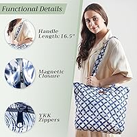 Vista 167 de Maison d' Hermine Bolsa de lona para mujer, bolsa de lona de algodón reutilizable para el hombro, bolsas de comestibles a granel con asa para 01