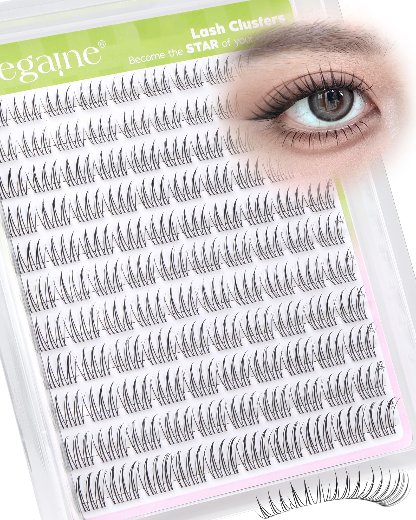 View 1 of ***PARTIAL SET - PRICE ADJUSTED***Zegaine Natural Lash Clusters Aurora, 9-14mm