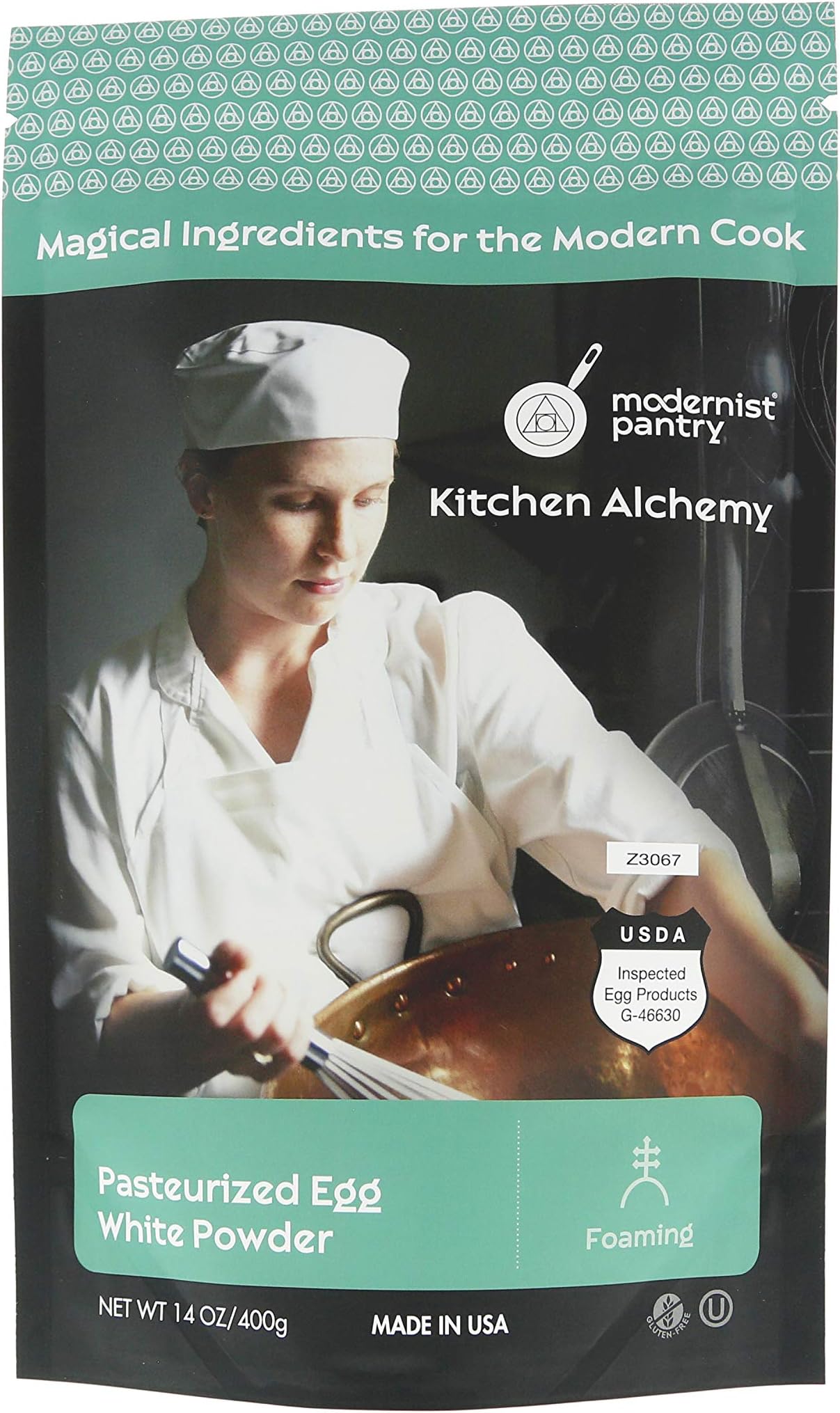 AAA Grade Egg White [Albumen] Powder Gluten-Free OU Kosher Certified (Pasteurized, Made in USA, 1 Ingredient no additives, Produced from the Freshest of Eggs) - 400g/14oz