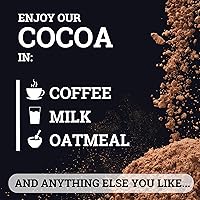 Vista 10 de Black Forest Cacao en polvo con alto contenido de flavanol (1200 mg de flavanoles y suplementos de flavonoides) 10 veces más flavanoles