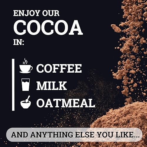 Miniatura 10 de Black Forest Cacao en polvo con alto contenido de flavanol (1200 mg de flavanoles y suplementos de flavonoides) 10 veces más flavanoles