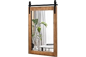 Tangkula Farmhouse Rustic Wall Mirror for Wall Decor: 22 x 30 Inches