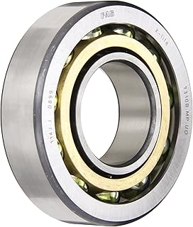 FAG 7310B-MP-UO Angular Contact Ball Bearing, Single Row, Open, 40Â° Contact Angle, Brass Cage, Normal Clearance, Metric, 50mm ID, 110mm OD, 27mm Width, 7000rpm Maximum Rotational Speed, 11400lbf Static Load Capacity, 16000lbf Dynamic Load Capacity,