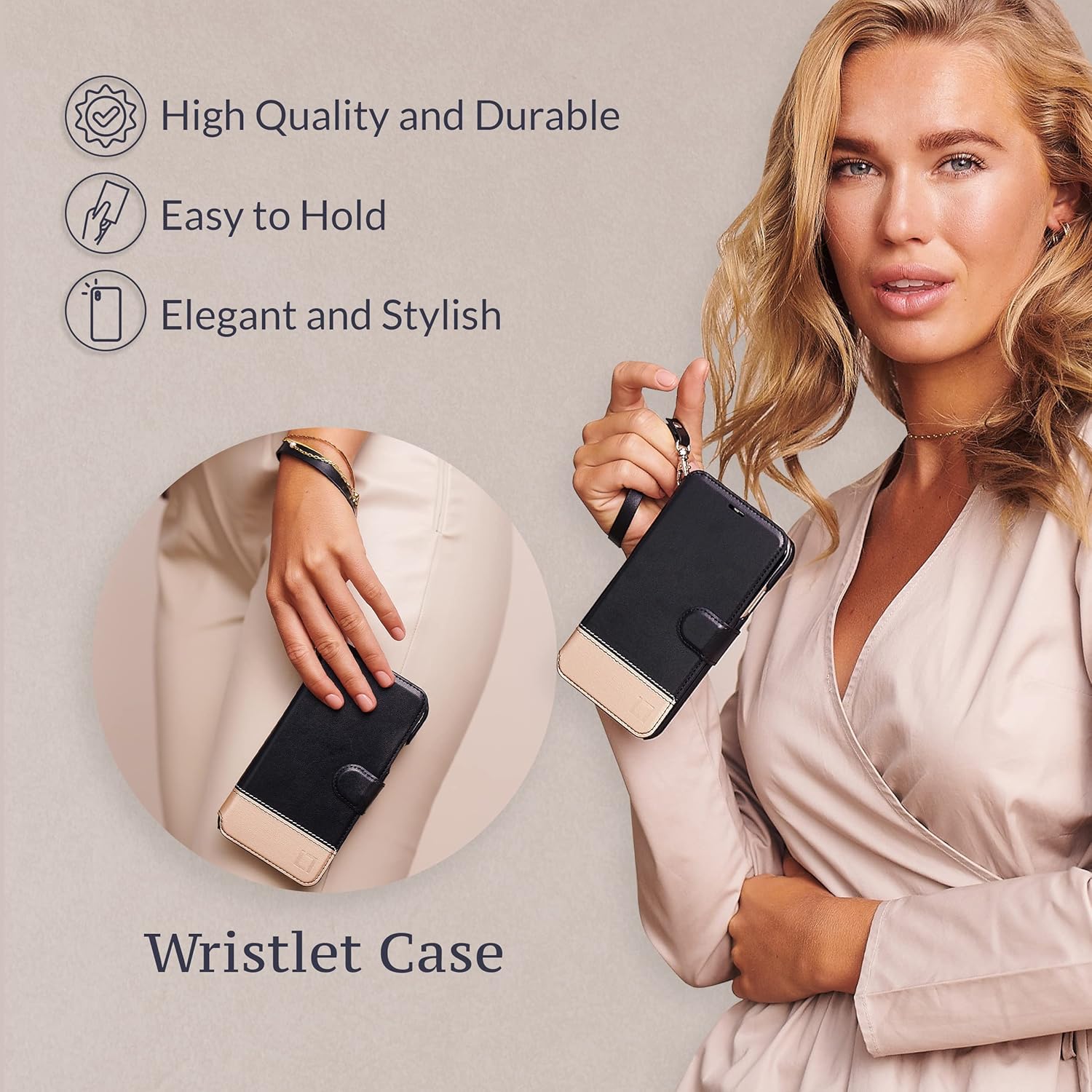 LUPA iPhone XR Wallet case, Durable and Slim, Lightweight with Classic Design & Ultra-Strong Magnetic Closure, Faux Leather, Golden Dusk, for Apple XR