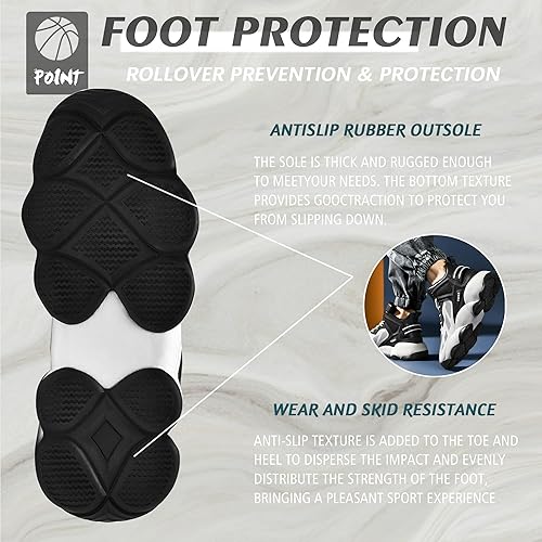 Miniatura 4 de CJSPORX Zapatos de baloncesto para hombre, transpirables, antideslizantes, zapatillas deportivas de moda